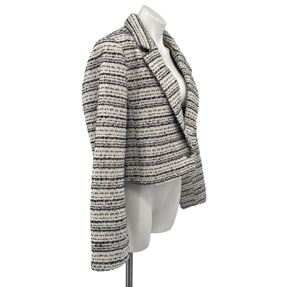 Bagatelle NWT Black And White Tweed Cropped Jacket Blazer Size XL - Picture 5 of 13